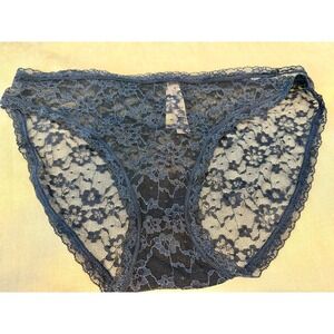Victoria's Secret Panty Bikini Blue Lace Size L/170/80A NWT